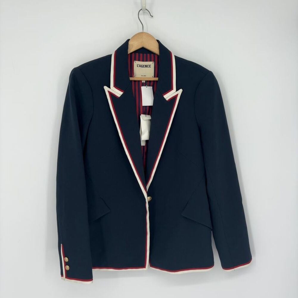 L'AGENCE Chamberlain Trim Single-Breasted Blazer